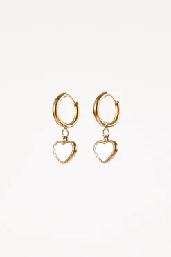 Joree Heart Hoop Earrings