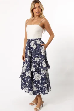 Josephine Tiered Midi Skirt