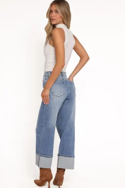 Just Black Cuffed Wide Leg Jean