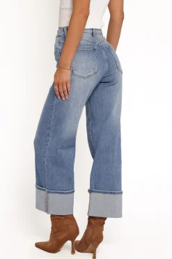 Just Black Cuffed Wide Leg Jean