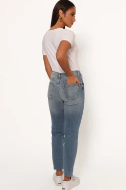 Just Black Distressed Slim Leg Jean