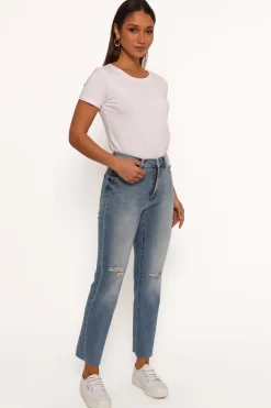 Just Black Distressed Slim Leg Jean