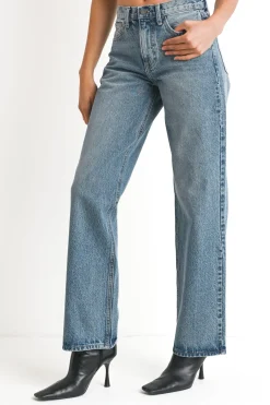 Just Black High Rise Relaxed Straight Jean