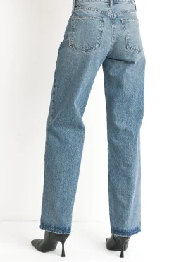 Just Black High Rise Relaxed Straight Jean