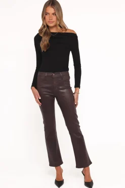 Kalindi Coated Cropped Bootcut Jean