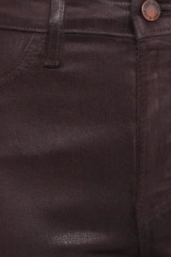 Kalindi Coated Cropped Bootcut Jean