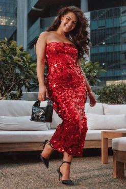 Karlie Strapless Sequin Maxi Dress