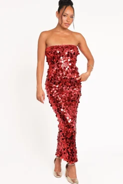 Karlie Strapless Sequin Maxi Dress