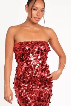 Karlie Strapless Sequin Maxi Dress