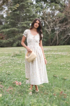 Katana Puff Sleeve Midi Dress