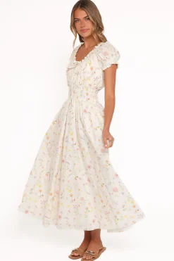 Katana Puff Sleeve Midi Dress