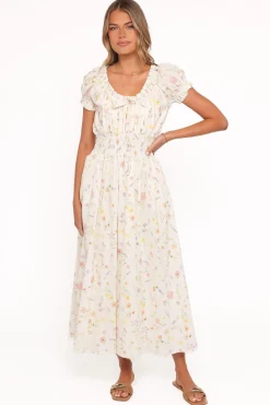Katana Puff Sleeve Midi Dress