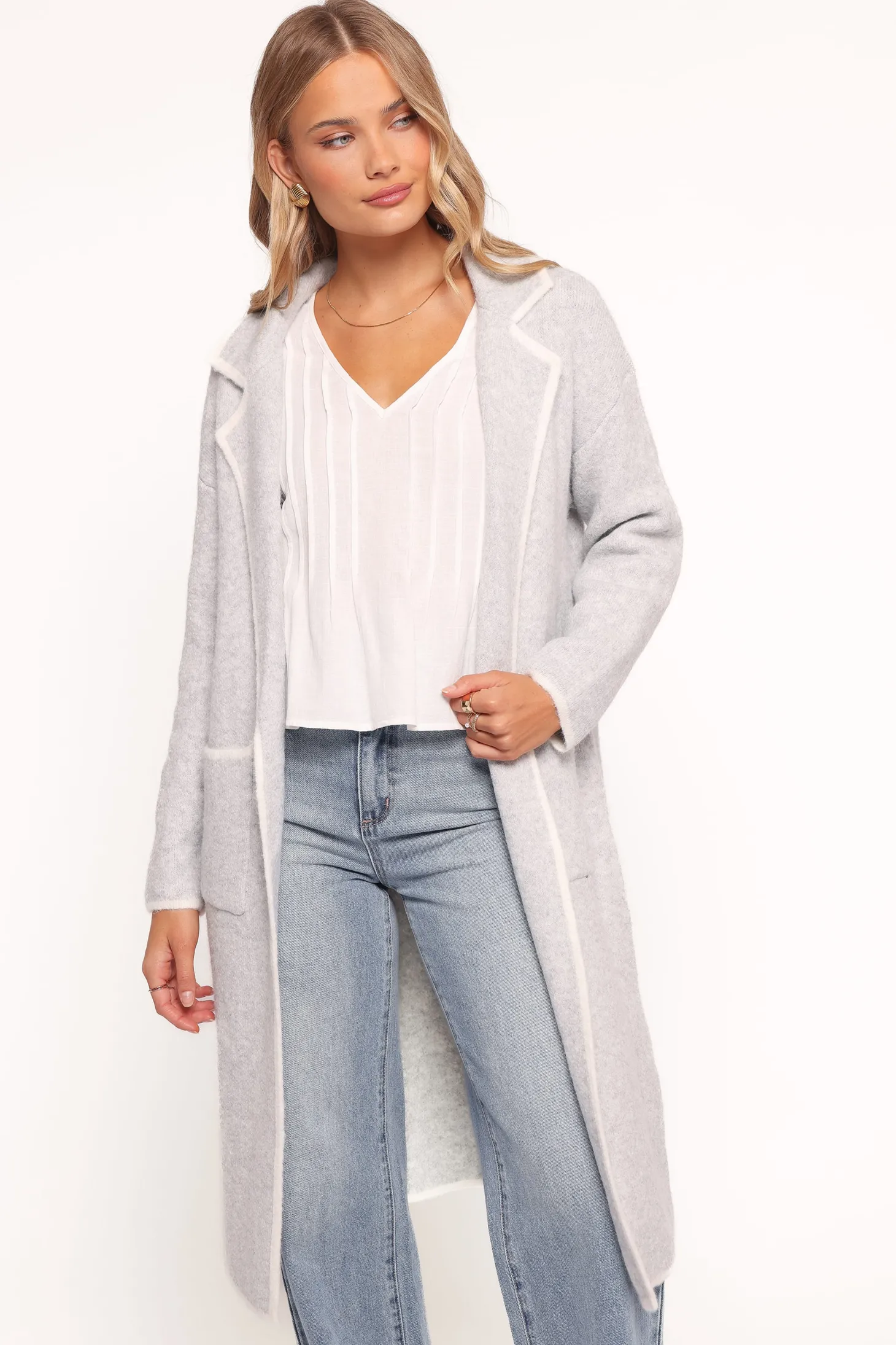 Katia Contrast Trim Coatigan