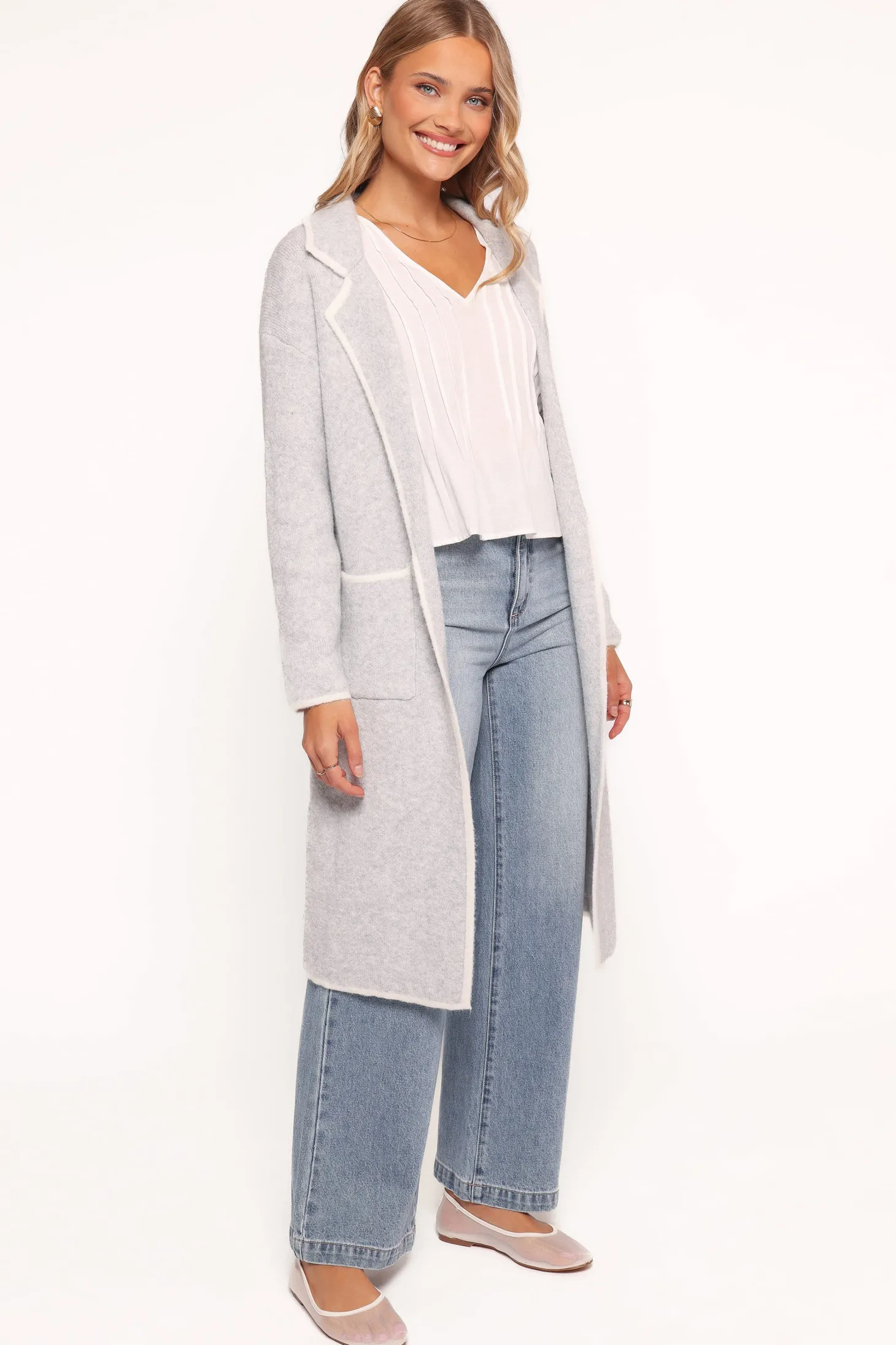 Katia Contrast Trim Coatigan
