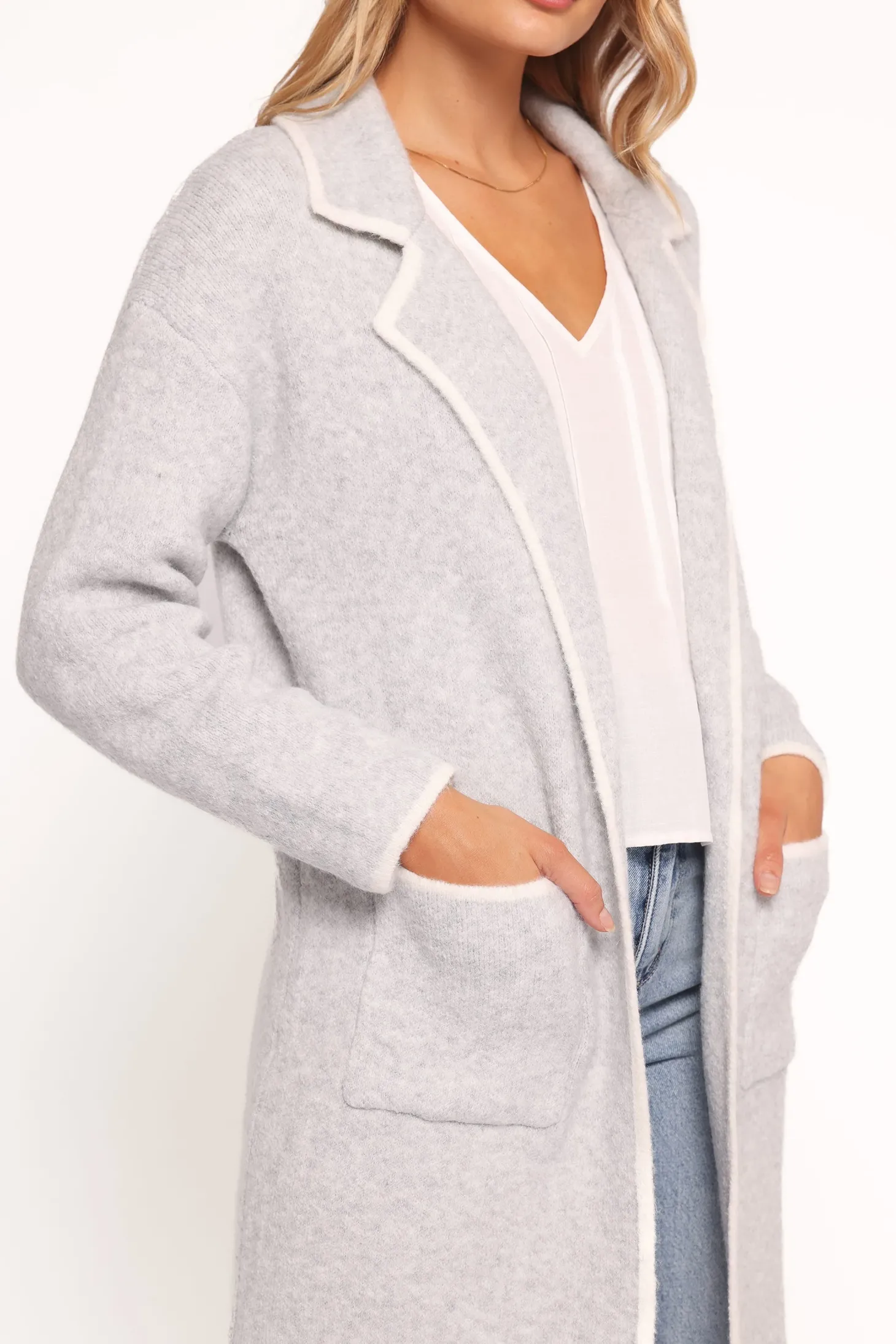 Katia Contrast Trim Coatigan