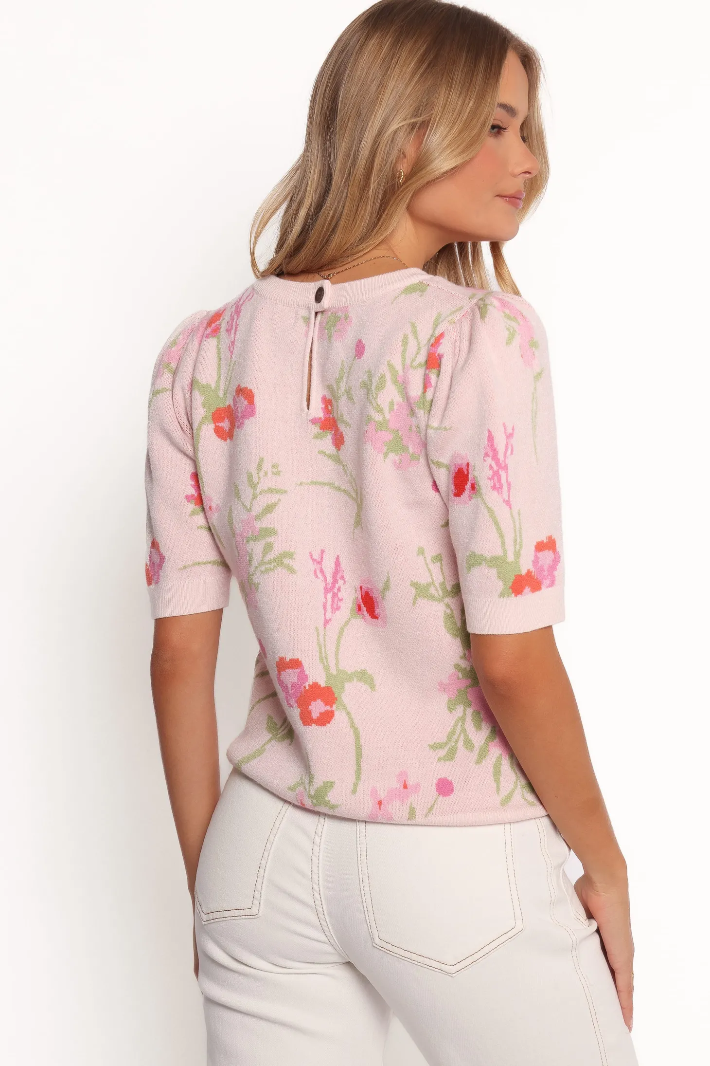 Keegan Flower Knit Sweater