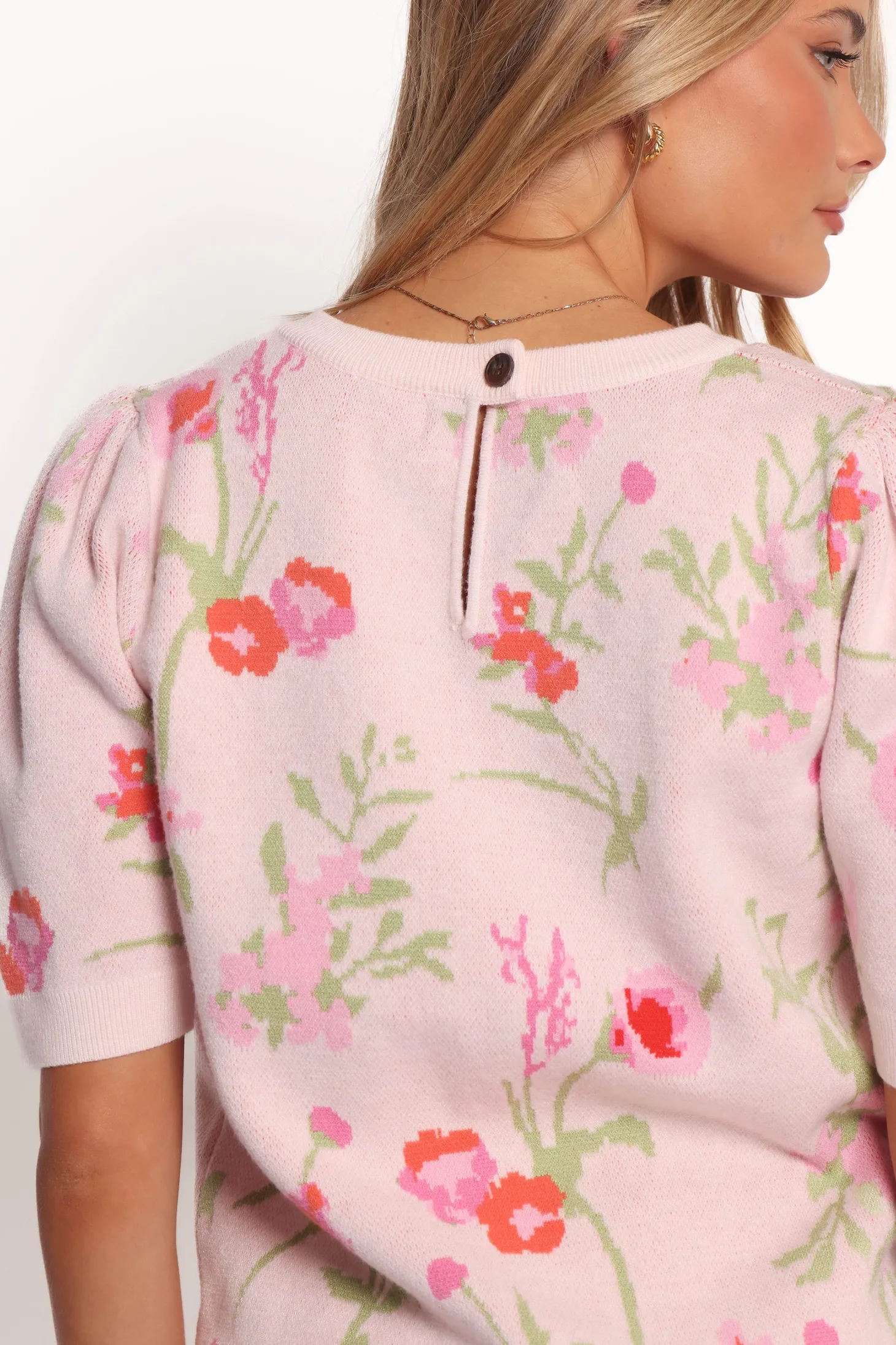 Keegan Flower Knit Sweater