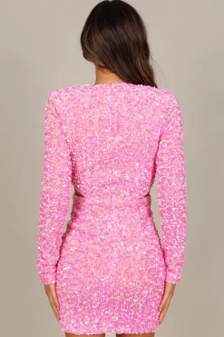 Kelly Long Sleeve Sequin Mini Dress