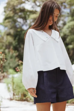 Kenna Embroidered Long Sleeve Top