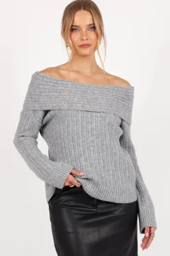 Kenny Off Shoulder Knit Sweater