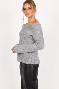 Kenny Off Shoulder Knit Sweater