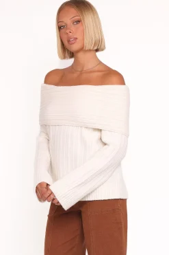 Kenny Off Shoulder Knit Sweater