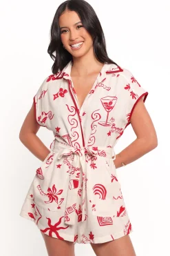Kensie Tie Waist Romper