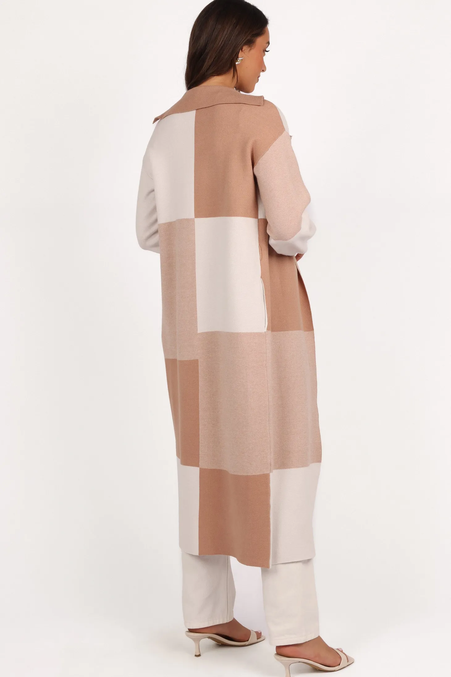 Kingston Large Check Long Cardigan