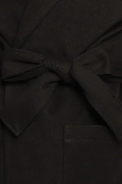 Kloss Tie Front Long Coat