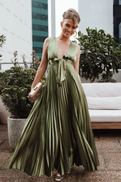 Kris Pleated Maxi Dress