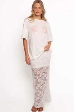 Laken Sheer Lace Maxi Skirt