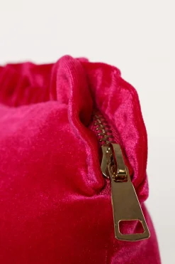 Large Velvet Ruffle Pouch