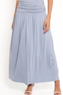 Lavia Ruched Knit Maxi Skirt