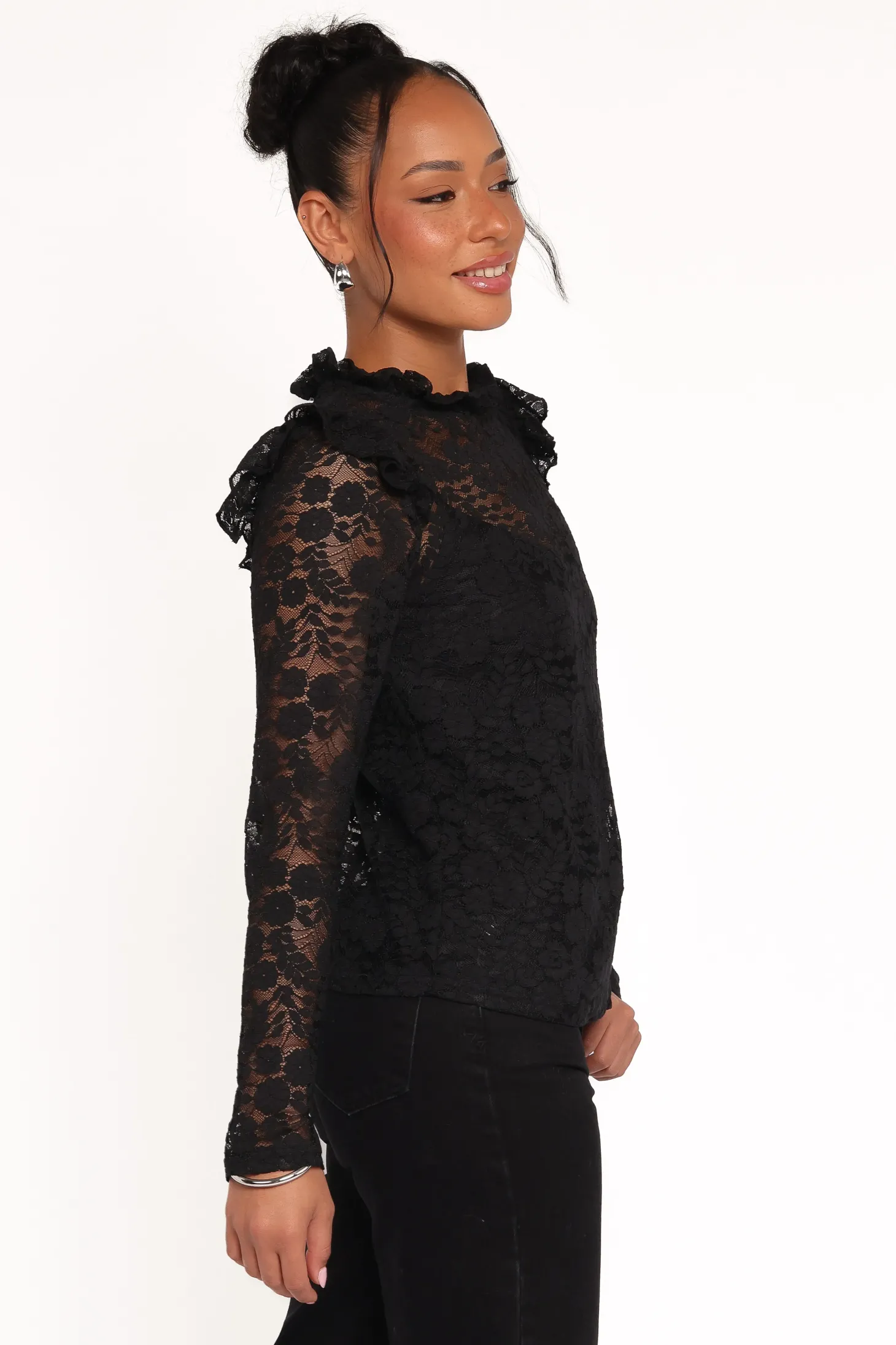 Lettie Lace Ruffle Top
