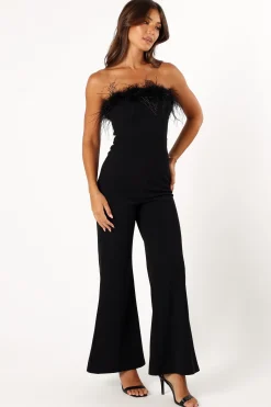 Louise Feather Trim Jumpsuit
