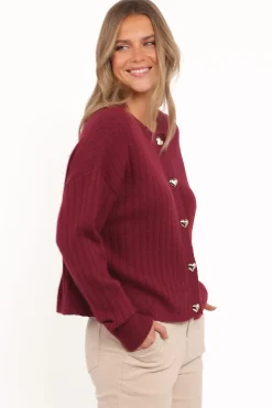 Loulani Heart Button Cardigan