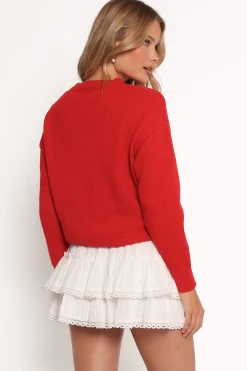 Love Embroidered Knit Sweater