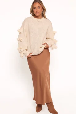 Lover Tie Sleeve Knit Sweater