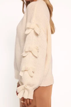 Lover Tie Sleeve Knit Sweater