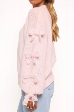 Lover Tie Sleeve Knit Sweater