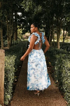 Lucah Frill Shoulder Maxi Dress
