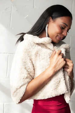 Lucie Faux Fur Crop Jacket