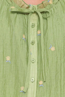 Lumi Embroidered Ruffle Top