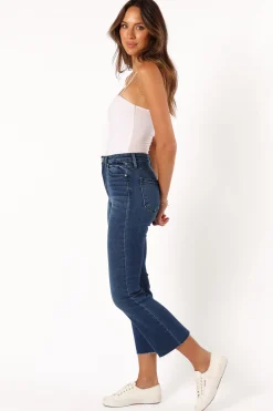 Luna High Rise Tonal Crop Flare Jean