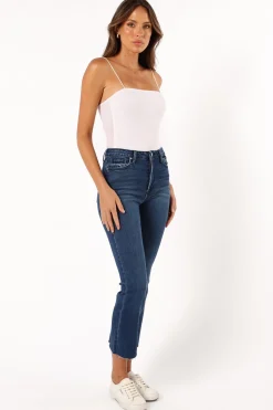 Luna High Rise Tonal Crop Flare Jean