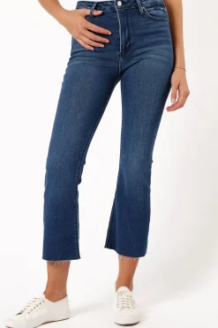 Luna High Rise Tonal Crop Flare Jean