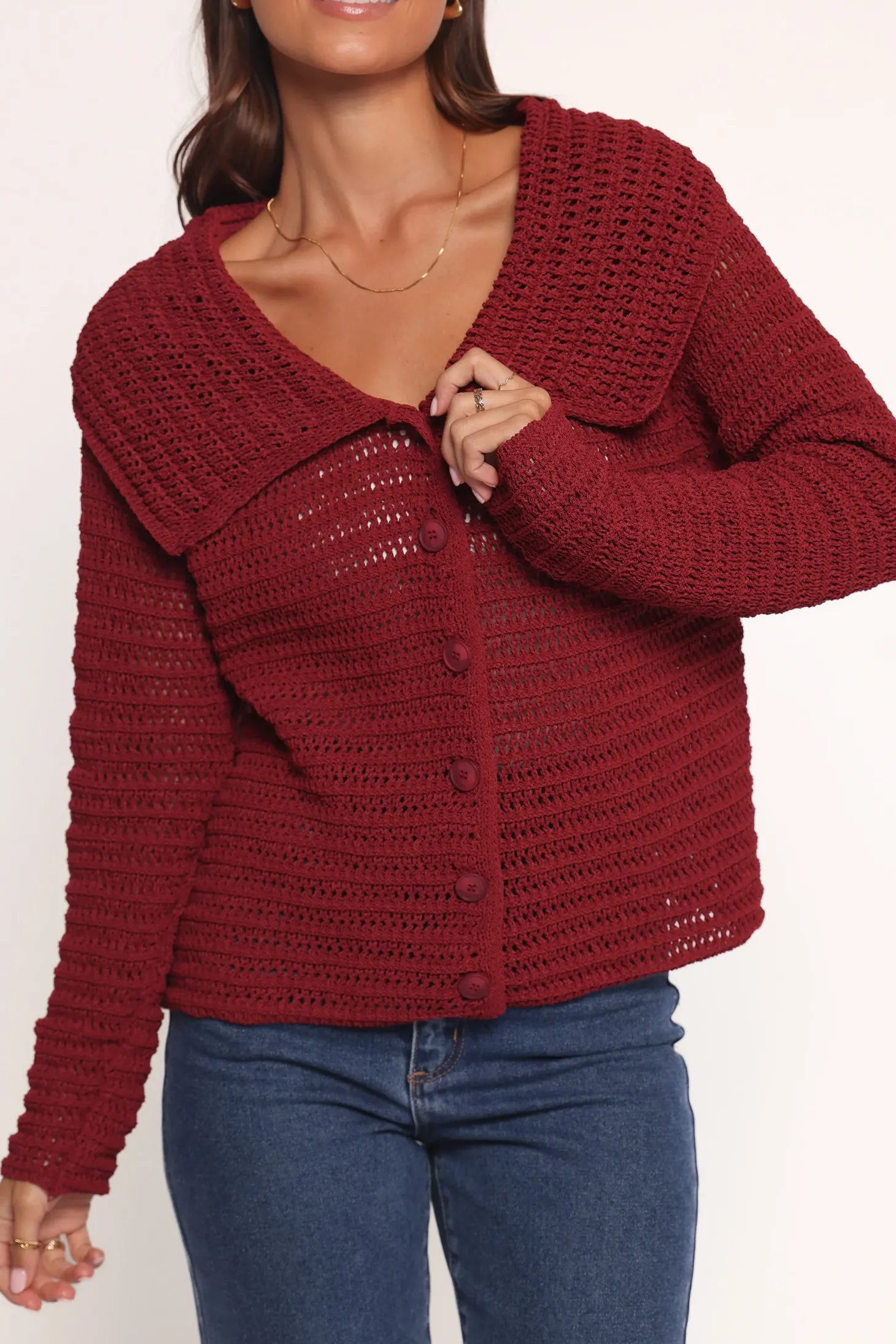 Lyra Large Collar Cardigan