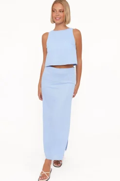 Madison Linen Column Skirt