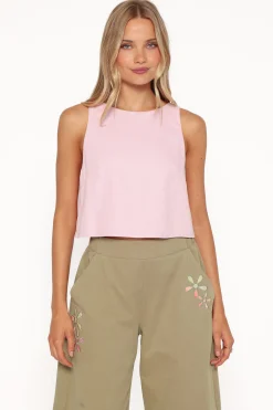 Madison Linen Cropped Tank