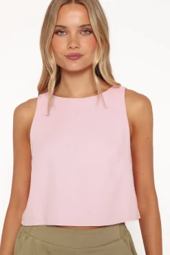 Madison Linen Cropped Tank